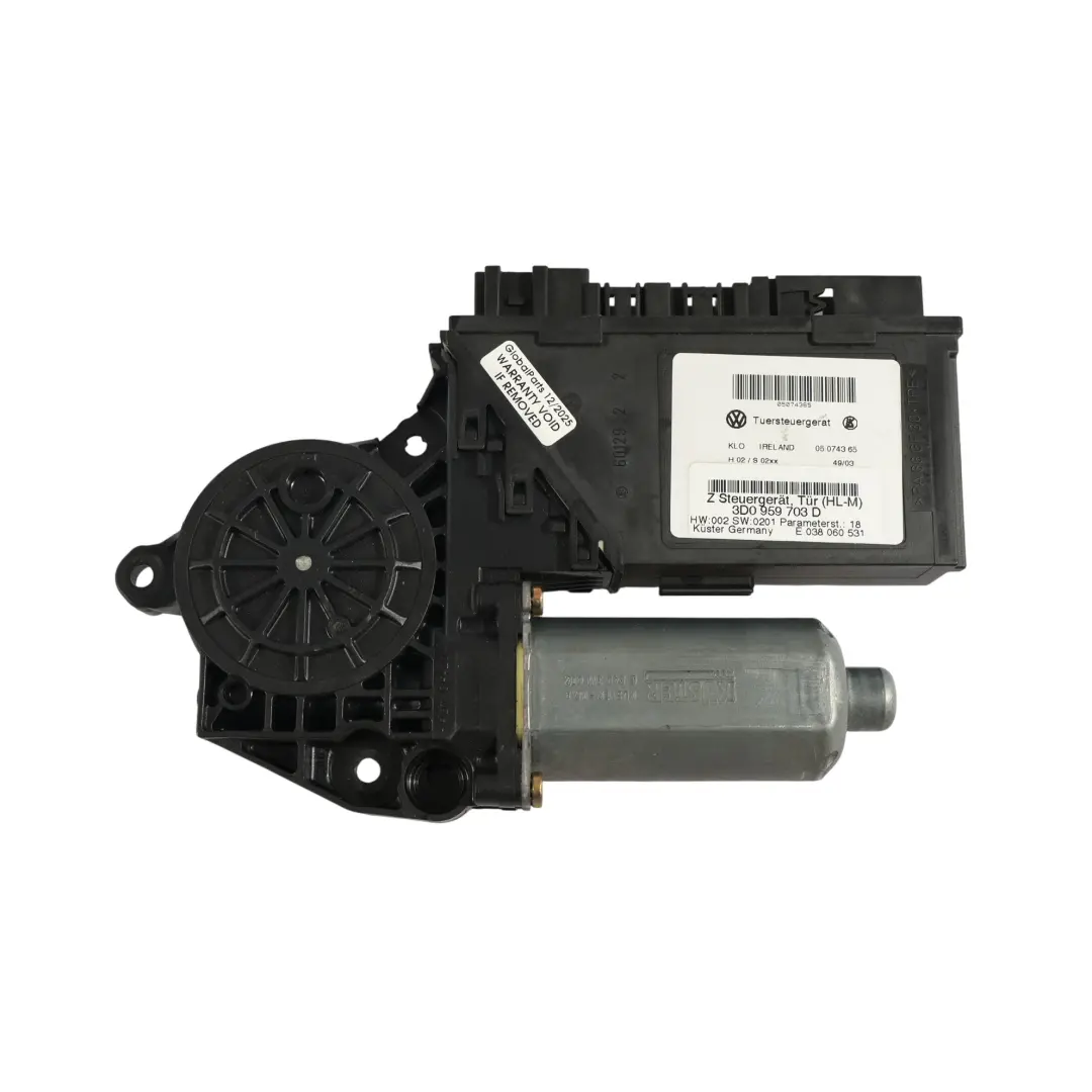 Volkswagen Phaeton 3D Türfensterheber Motor Hinten Links - SKU 3D0959703D - Teilenummer 3D0959703D