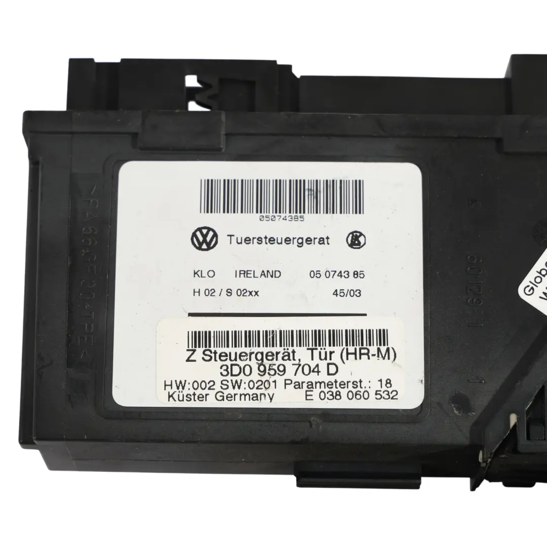 Türfensterheber Motor Hinten Rechts für Volkswagen Phaeton 3D mit Teilenummer 3D0959704D Volkswagen Phaeton 3D Türfensterheber Motor Hinten Rechts - SKU 3D0959704D - Teilenummer 3D0959704D