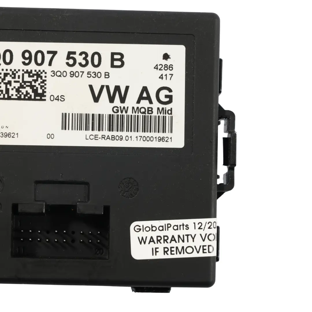 Audi A3 8V Modulo Relè Centralina Centralina Gateway - SKU 3Q0907530B - Numero di parte 3Q0907530B