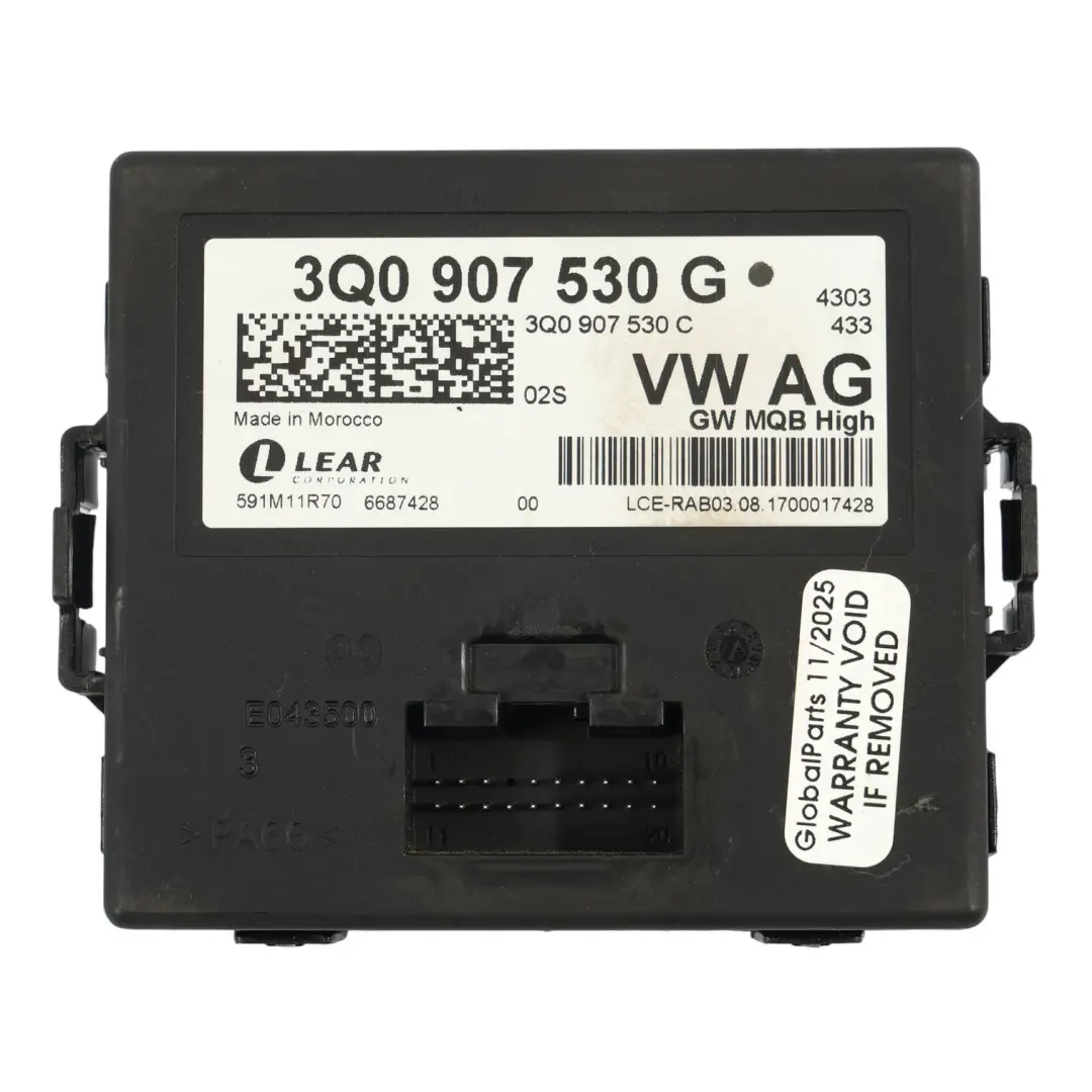 Audi S3 8V Modulo Relè Centralina Centralina - SKU 3Q0907530G - Numero di parte 3Q0907530G