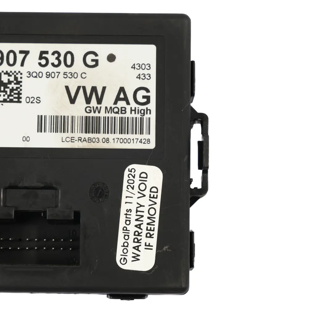 Audi S3 8V Central Gateway Control Unit Module Relay ECU - SKU 3Q0907530G - Part number 3Q0907530G