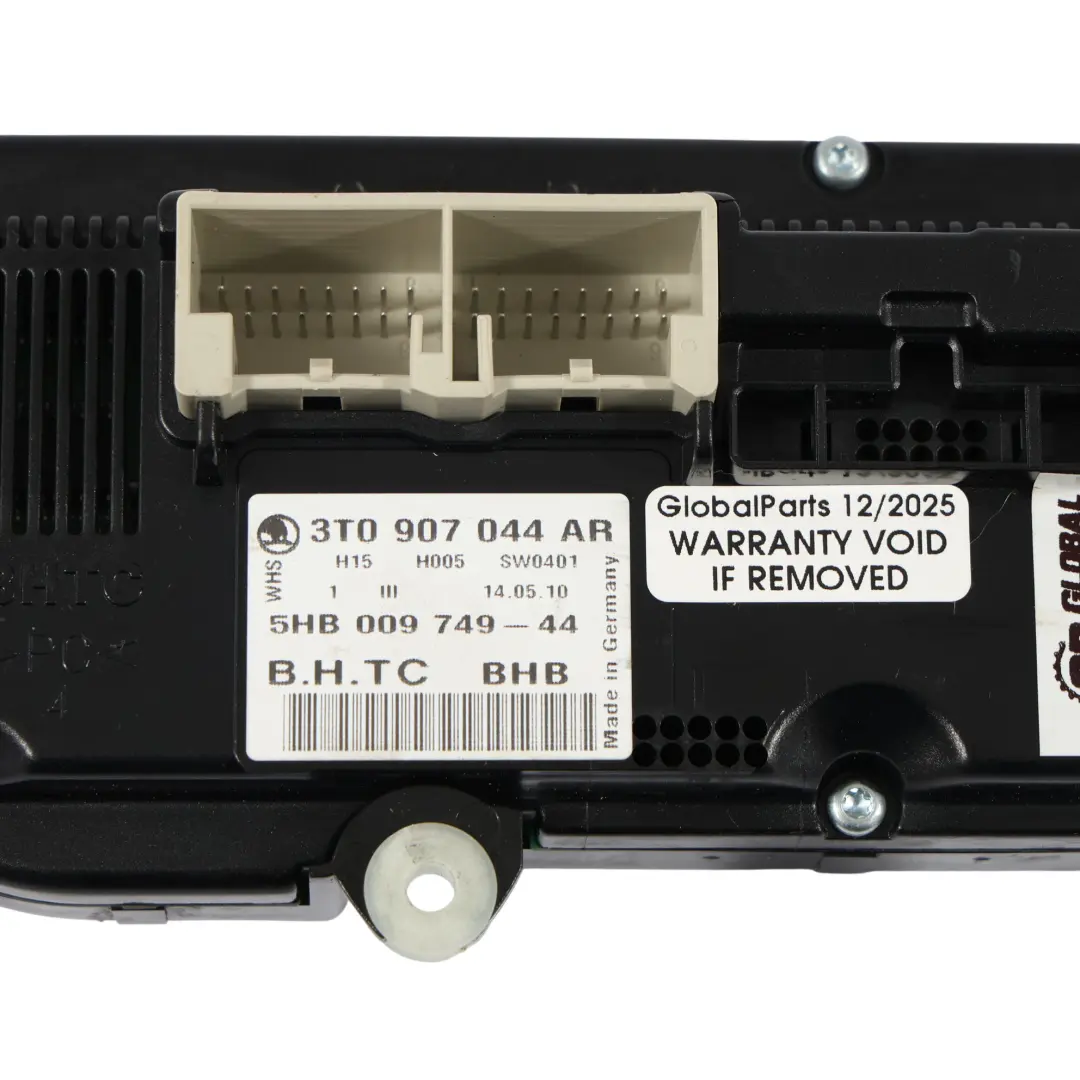 Climate Control A/C Switch Panel Control Unit to Skoda Yeti 5L with Part number 3T0907044AR Skoda Yeti 5L Climate Control A/C Switch Panel Control Unit - SKU 3T0907044AR - Part number 3T0907044AR