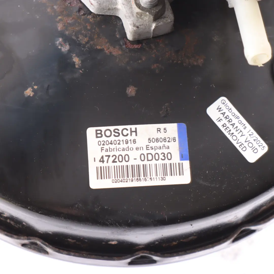 XP10 Brake Servo Master Cylinder Brake Booster Unit to Toyota Yaris with Part number 472000D030 Toyota Yaris XP10 Brake Servo Master Cylinder Brake Booster Unit - SKU RHD-472000D030 - Part number 472000D030