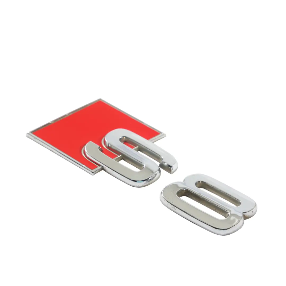 Heckklappe Kofferraum Emblem Abzeichen S8 Schriftzug Label für Audi S8 D3 mit Teilenummer 4D0853735A Audi S8 D3 Heckklappe Kofferraum Emblem Abzeichen S8 Schriftzug Label - SKU 4D0853735A-1 - Teilenummer 4D0853735A