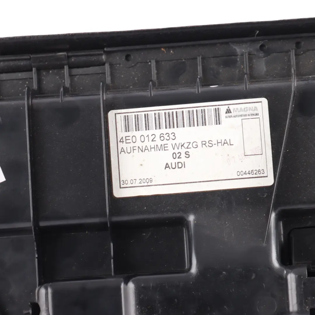 Tool Box Rear Boot Lid Trunk Interior Toolkit Black to Audi S8 D3 with Part number 4E0012633 Audi S8 D3 Tool Box Rear Boot Lid Trunk Interior Toolkit Black - SKU 4E0012633 - Part number 4E0012633