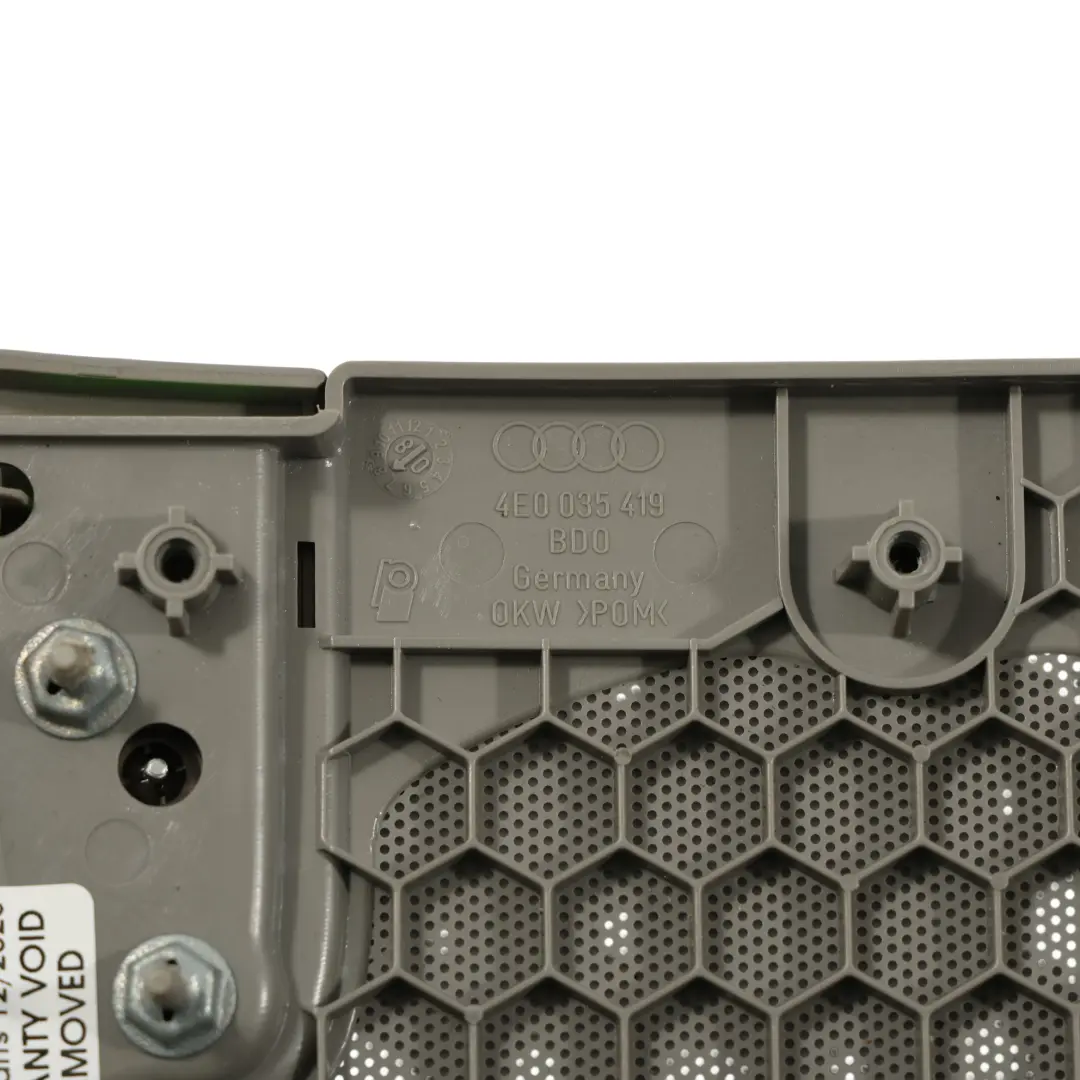 Cache Haut-Parleur Arrière Gauche Bose Gris pour Audi A8 S8 D3 à propos du numéro de pièce 4E0035419 Audi A8 S8 D3 Cache Haut-Parleur Arrière Gauche Bose Gris - SKU 4E0035419 - Numéro de pièce 4E0035419