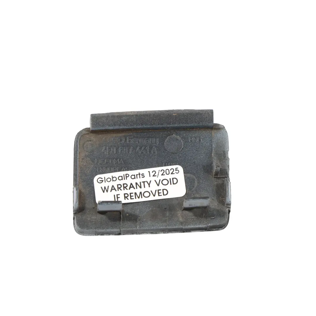 Audi A8 D3 Hintere Stoßstange Abschlepphaken Auge Abdeckung Phantom Schwarz Z9Y - SKU 4E0807441A-PHB - Teilenummer 4E0807441A