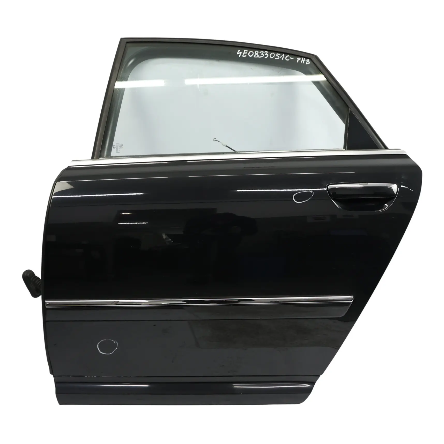 Audi A8 S8 D3 Door Rear Left N/S Covering Panel Phantom Black - Z9Y