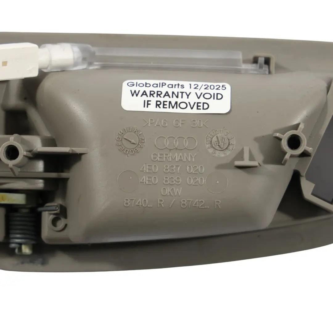 Audi A8 S8 D3 Maniglia Interna Porta Anteriore Destra - SKU 4E0837020 - Numero di parte 4E0837020
