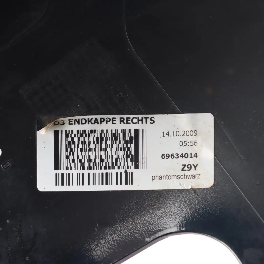 Sill Trim End Cap Right O/S Phantom Black Z9Y to Audi A8 D3 Rear with Part number 4E0853580D Audi A8 D3 Rear Sill Trim End Cap Right O/S Phantom Black Z9Y - SKU 4E0853580D-PHB - Part number 4E0853580D