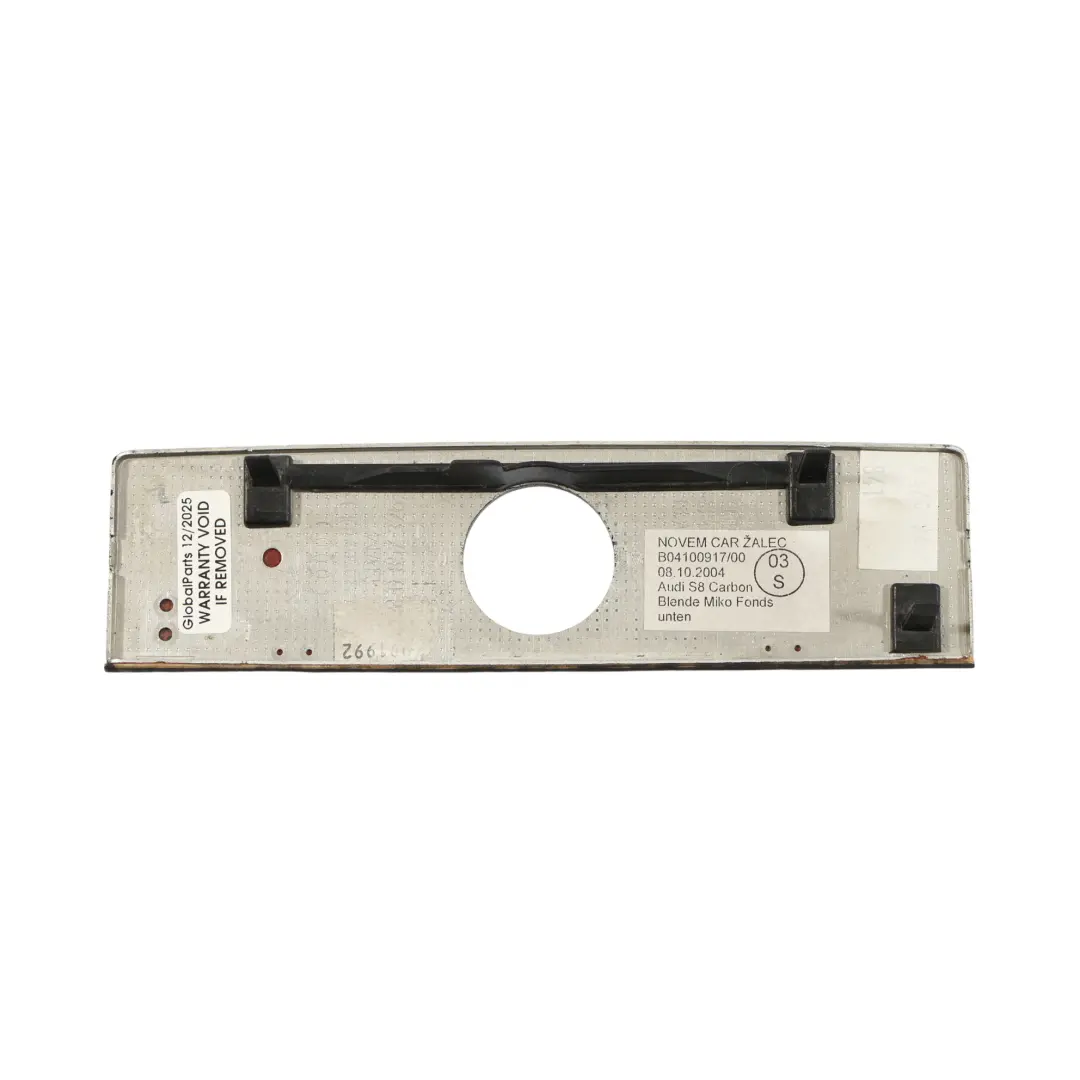 Audi A8 D3 Panneau Prise Courant 12V Arrière Intérieur Carbone - SKU 4E0857326K - Numéro de pièce 4E0857326K