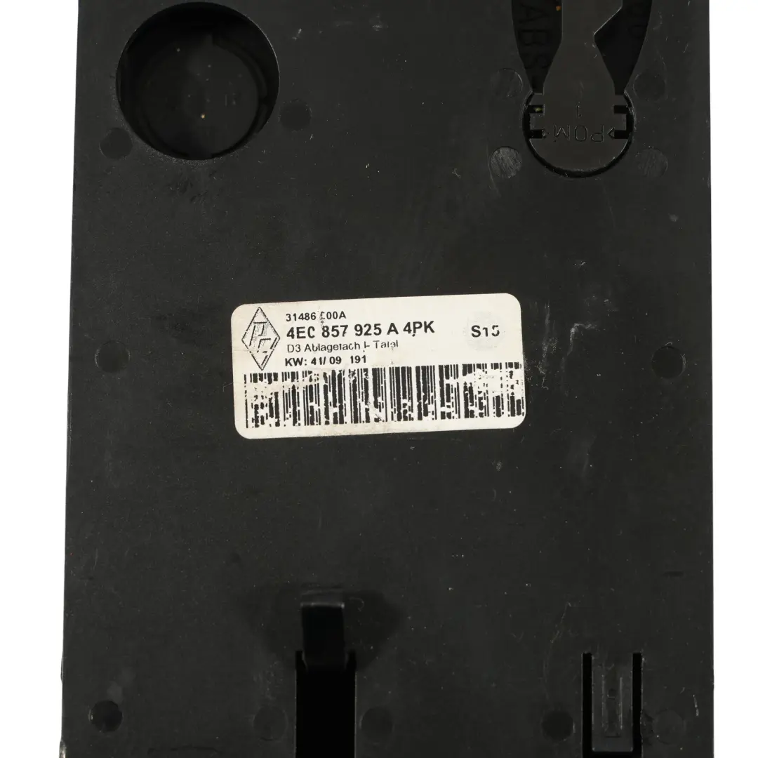 Audi A8 S8 D3 Dashboard Storage Compartment Coin Card Holder Tray - SKU 4E0857925A - Part number 4E0857925A