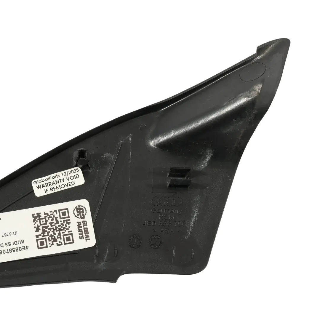 Audi A8 D3 Osłona Trójkąt Lusterka Bocznego Prawy Przód - SKU 4E0858706B - Numer Części 4E0858706B