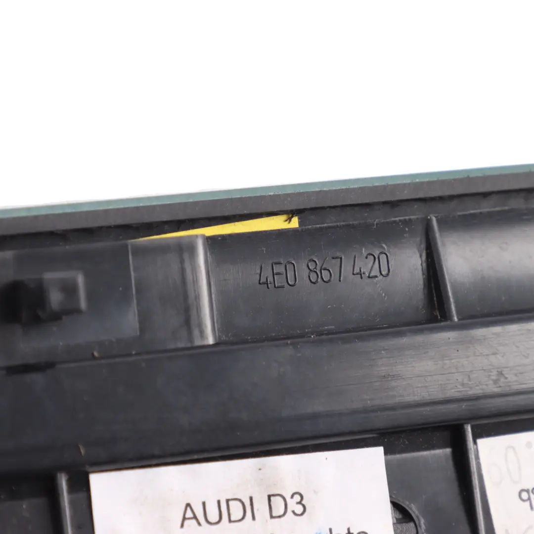 Audi A8 S8 D3 Door Trim Panel Cover Carbon Rear Right O/S K - SKU 4E0867420 - Part number 4E0867420