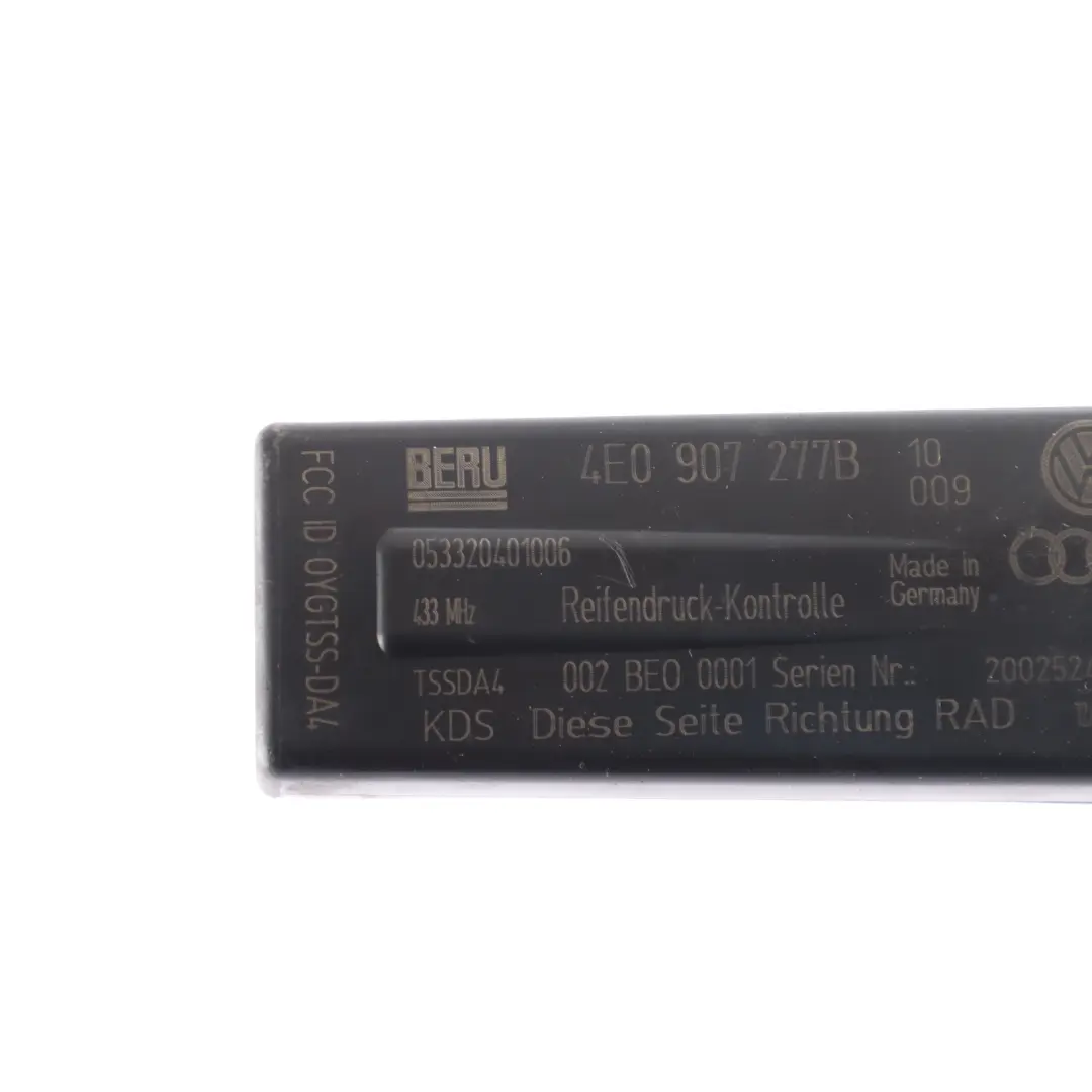 Audi S8 A8 E4 D3 TPM Czujnik Ciśnienia W Oponach - SKU 4E0907277B - Numer Części 4E0907277B