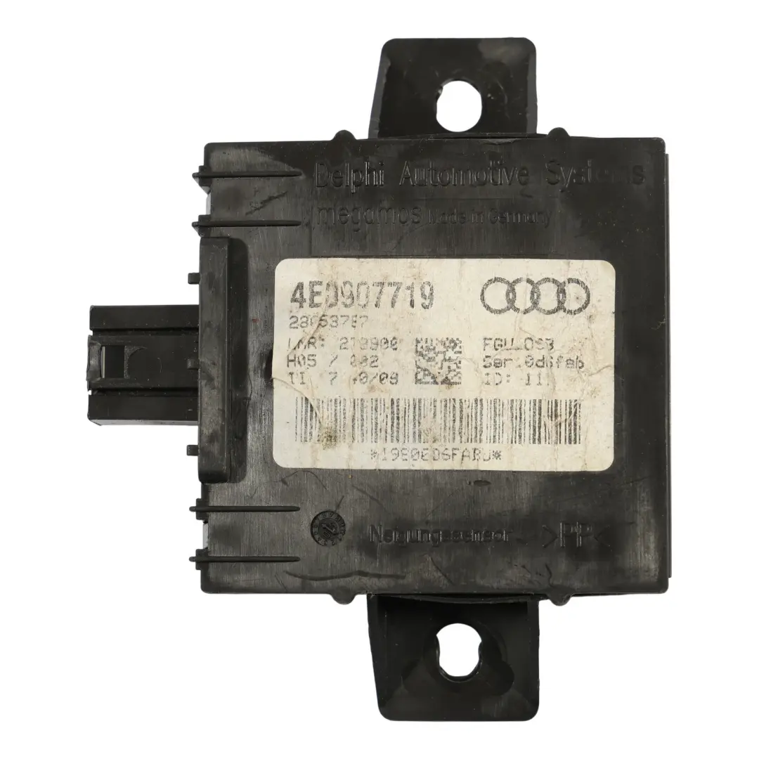 Alarm Modul Abschleppschutz Signal Steuergerät Block für Audi A8 S8 D3 mit Teilenummer 4E0907719 Audi A8 S8 D3 Alarm Modul Abschleppschutz Signal Steuergerät Block - SKU 4E0907719 - Teilenummer 4E0907719