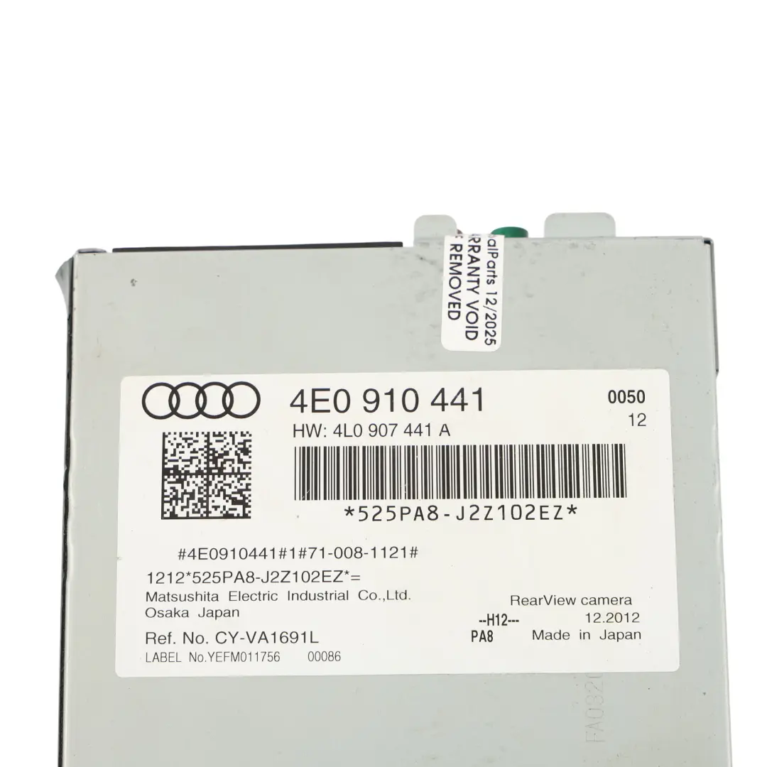 Rückfahr Kamera Steuer Modul Rückfahrscheinwerfer ECU für AUDI A8 S8 D3 mit Teilenummer 4E0910441 AUDI A8 S8 D3 Rückfahr Kamera Steuer Modul Rückfahrscheinwerfer ECU - SKU 4E0910441-1 - Teilenummer 4E0910441