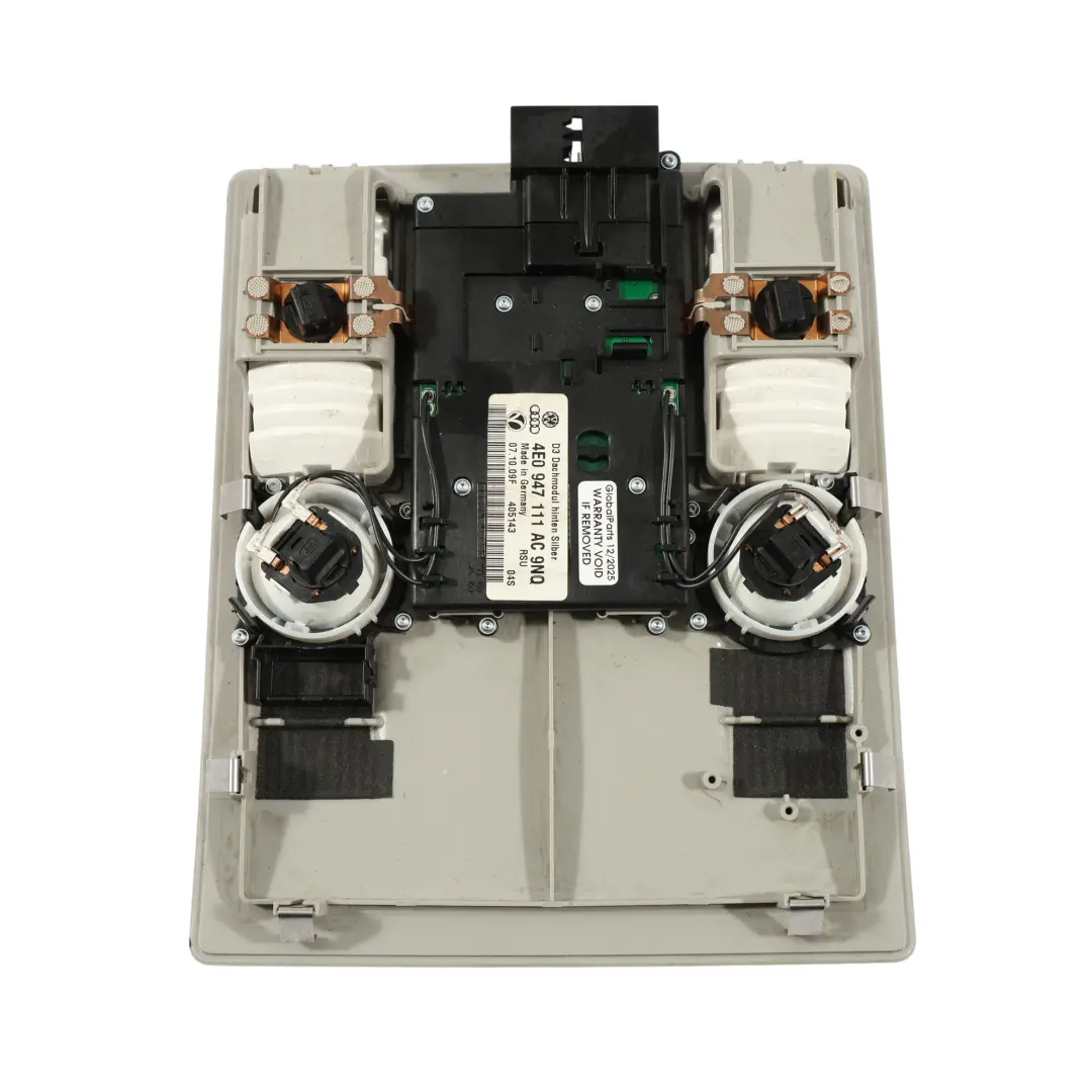 Interior Roof Reading Light Lamp Panel Roller Blind to Audi A8 D3 Rear with Part number 4E0947111AC Audi A8 D3 Rear Interior Roof Reading Light Lamp Panel Roller Blind - SKU 4E0947111AC - Part number 4E0947111AC