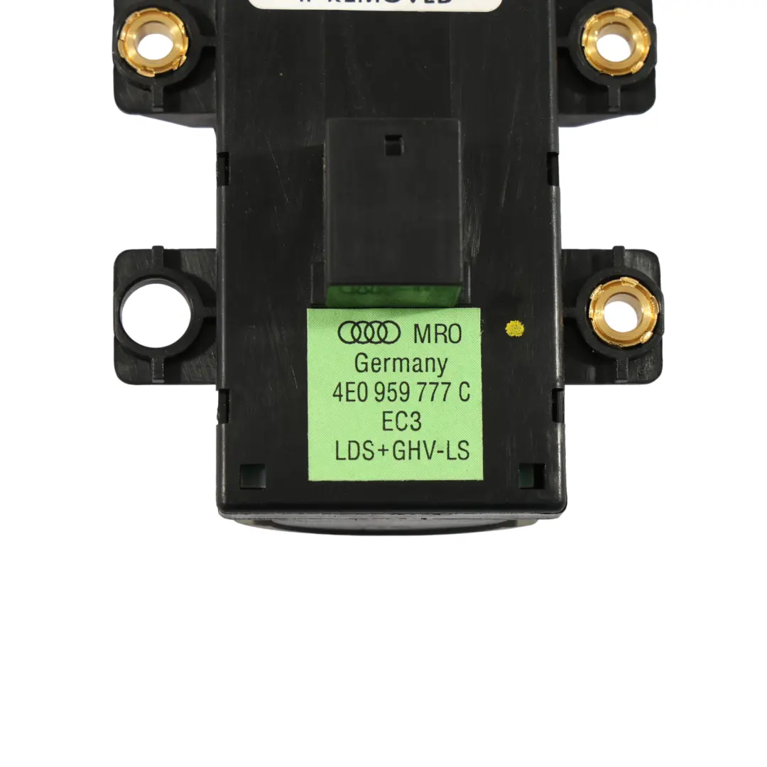 Interruptor Asiento Botones Control Lumbar Gris Izquierdo para Audi S8 D3 con número de pieza 4E0959777C Audi S8 D3 Interruptor Asiento Botones Control Lumbar Gris Izquierdo - SKU 4E0959777C - Número de pieza 4E0959777C