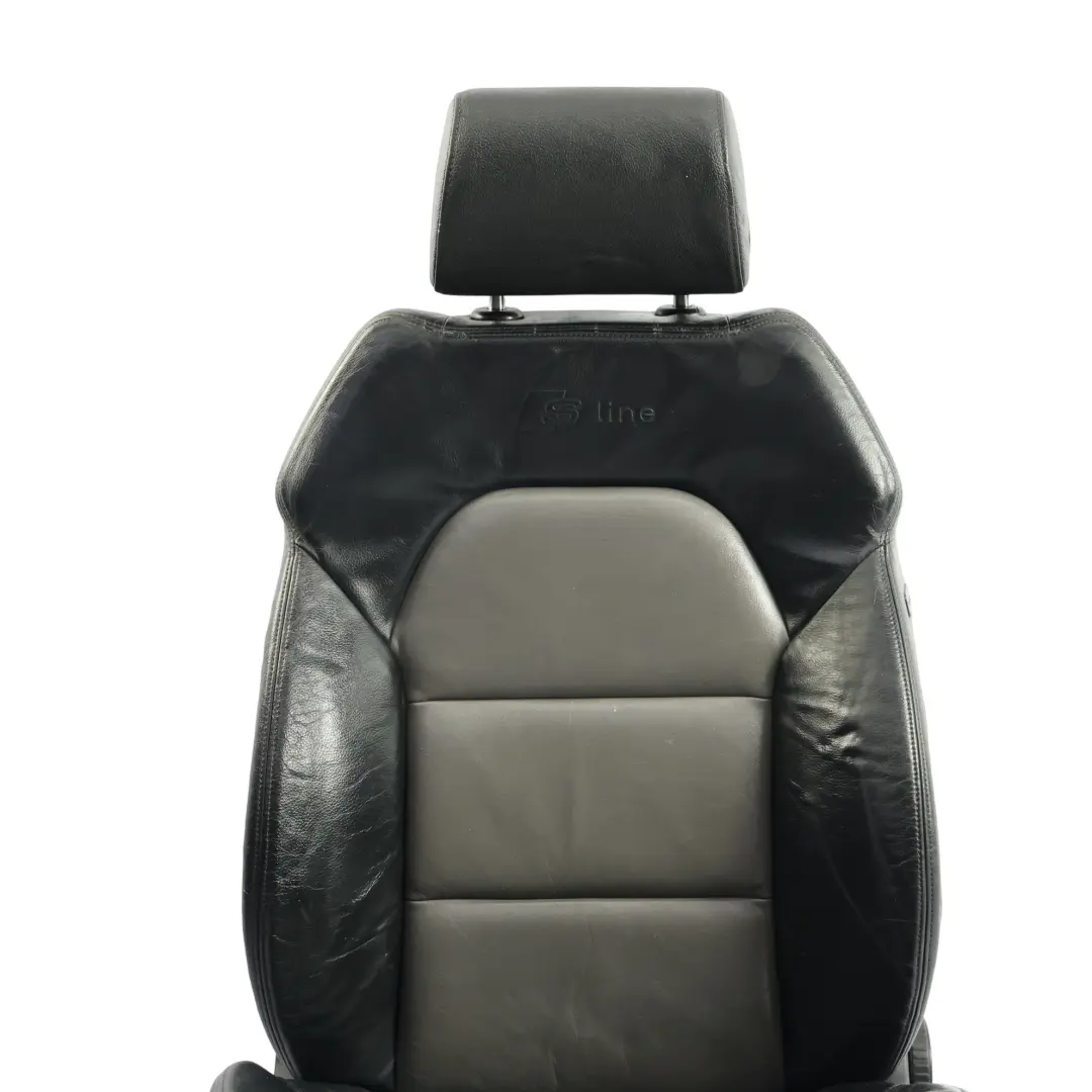 4F S-Line Sedile Anteriore Riscaldato Anima Nero Grigio Sinistro per Audi A6 C6 con numero di parte 4F0881805AG Audi A6 C6 4F S-Line Sedile Anteriore Riscaldato Anima Nero Grigio Sinistro - SKU 4F0881805AG-1 - Numero di parte 4F0881805AG