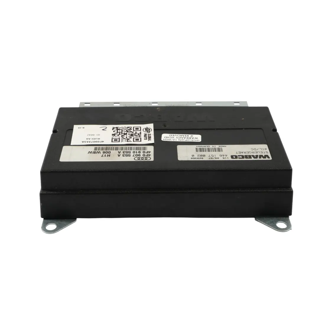 Adaptives Fahrwerk Modul Software Steuergerät für Audi A6 C6 Allroad mit Teilenummer 4F0907553A Audi A6 C6 Allroad Adaptives Fahrwerk Modul Software Steuergerät - SKU 4F0907553A - Teilenummer 4F0907553A