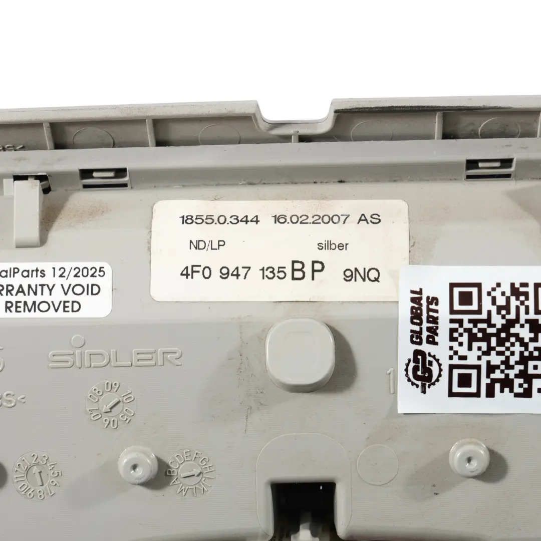 Audi A6 C6 Luz De Lectura Interior Panel Interruptor Gris - SKU 4F0947135BP-1 - Número de pieza 4F0947135BP