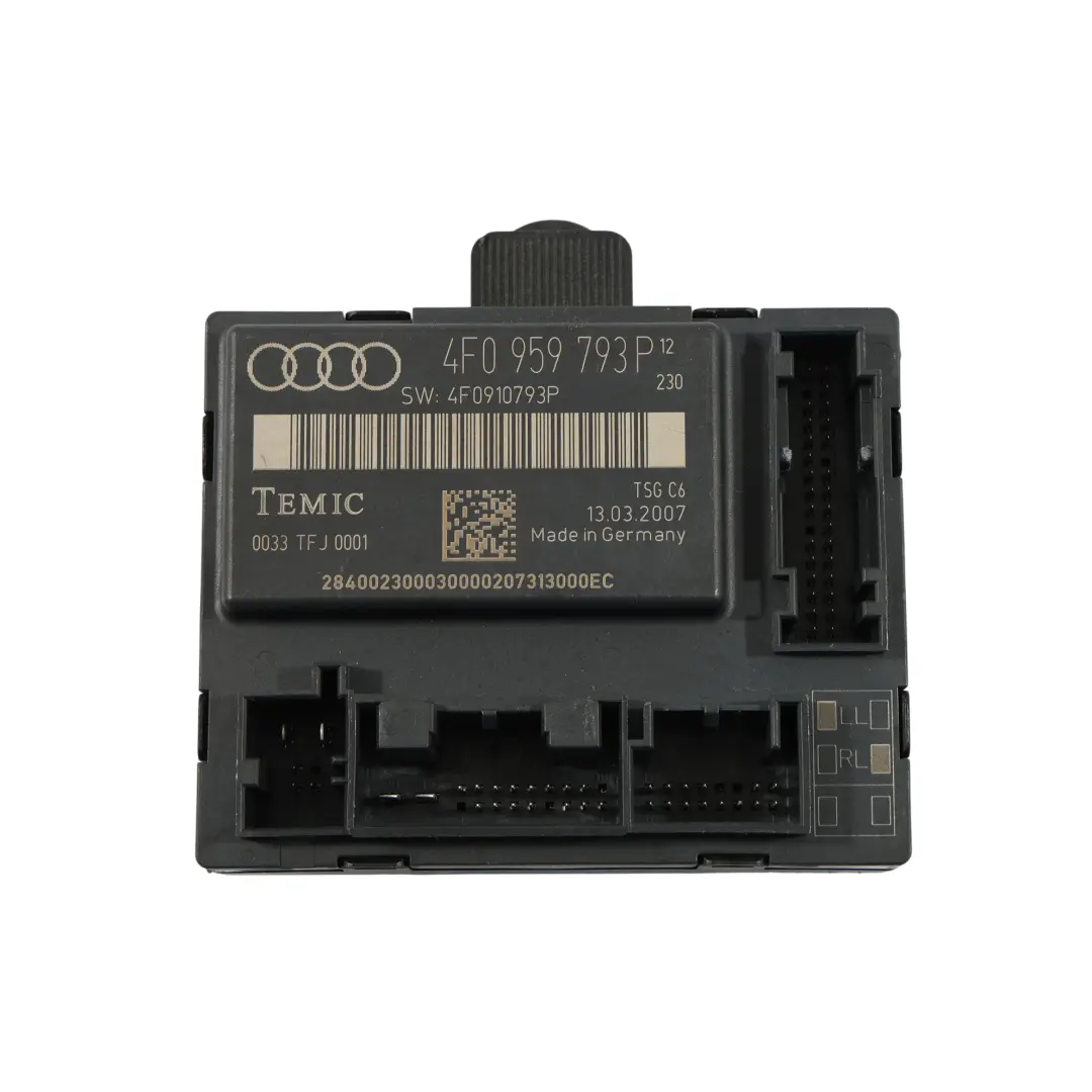 Module De Porte Avant Côté Conducteur Unité Commande ECU pour Audi A6 C6 à propos du numéro de pièce 4F0959793P Audi A6 C6 Module De Porte Avant Côté Conducteur Unité Commande ECU - SKU 4F0959793P - Numéro de pièce 4F0959793P
