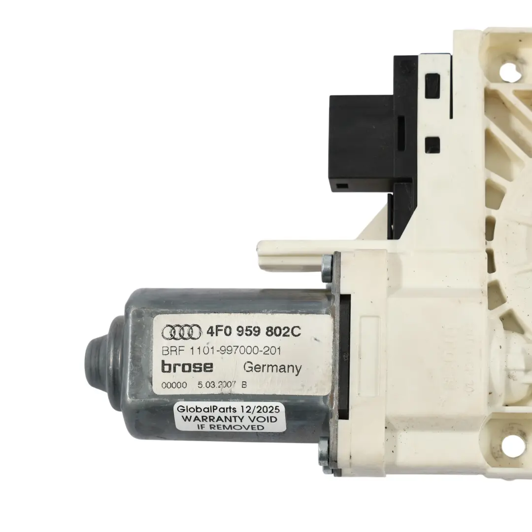 Window Lifter Door Rear Right O/S Regulator Motor Unit to Audi A6 C6 with Part number 4F0959802C Audi A6 C6 Window Lifter Door Rear Right O/S Regulator Motor Unit - SKU 4F0959802C - Part number 4F0959802C