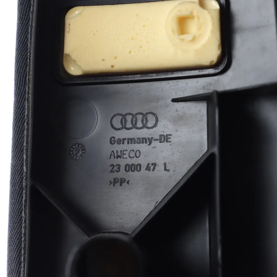 Side Cover Left N/S Seat Bolster Black Leather to Audi A6 C7 Rear Seat with Part number 4G0885703BE Audi A6 C7 Rear Seat Side Cover Left N/S Seat Bolster Black Leather - SKU 4G0885703BE - Part number 4G0885703BE