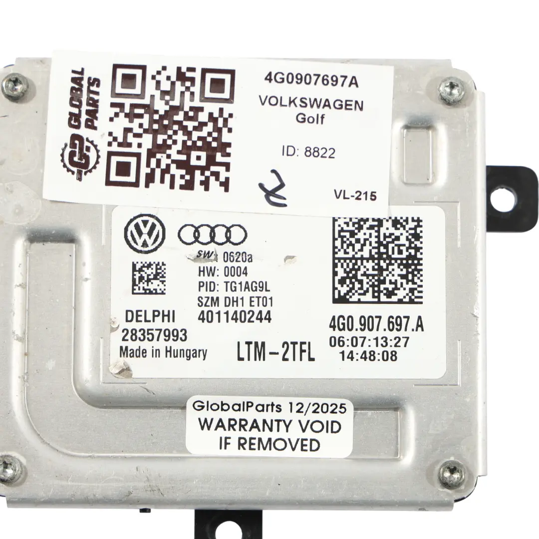 VW Golf Mk7 Touran 1T Scheinwerfer Vorschaltgerät LED Steuergerät DRL - SKU 4G0907697A - Teilenummer 4G0907697A