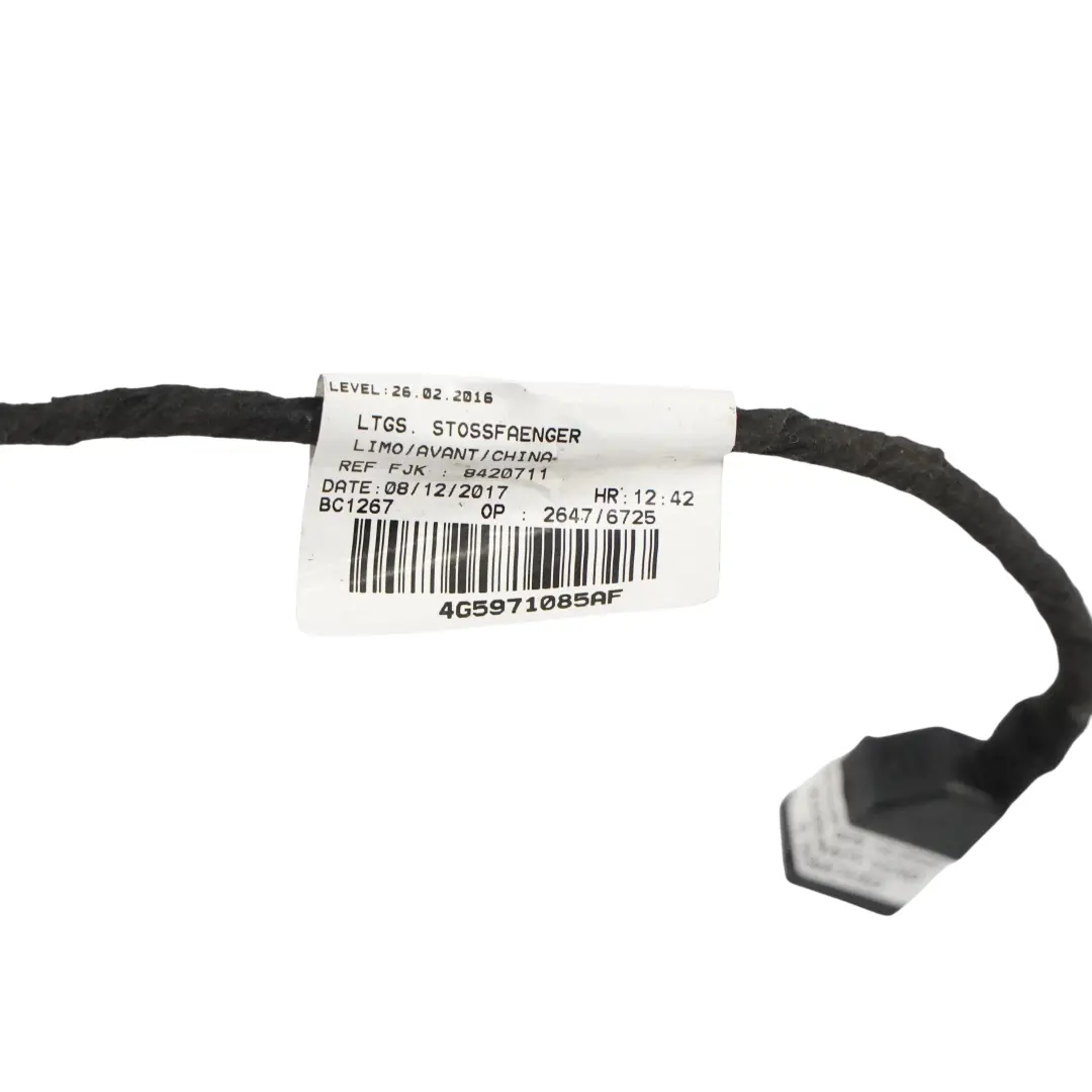 Audi A6 C7 Rear Bumper Parking Sensor PDC Wiring Harness Loom Cable - SKU 4G5971085AF - Part number 4G5971085AF