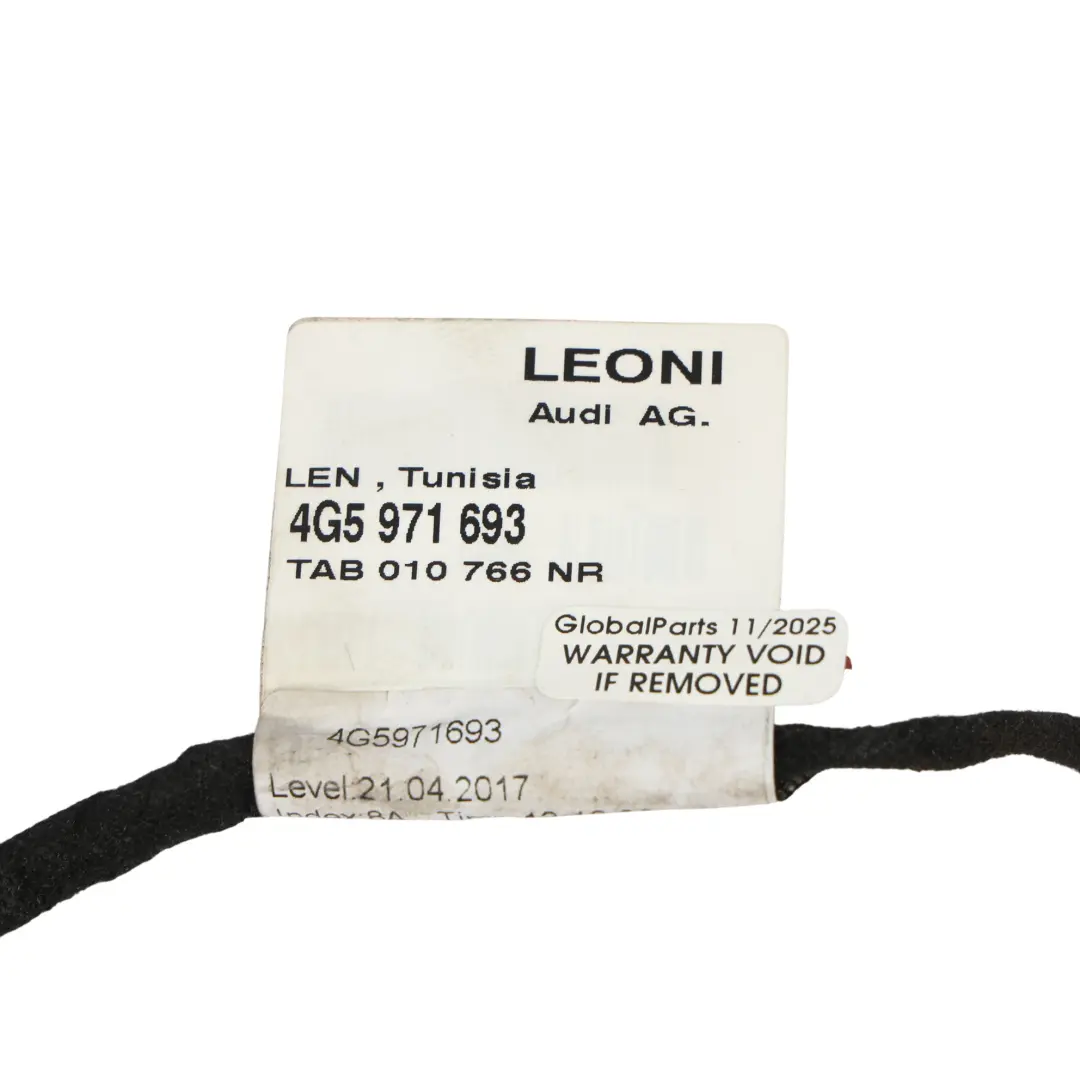 Cableado Del Arnés Tarjeta Puerta Trasera Izquierda para Audi A6 C7 4G con número de pieza 4G5971693 Audi A6 C7 4G Cableado Del Arnés Tarjeta Puerta Trasera Izquierda - SKU 4G5971693 - Número de pieza 4G5971693