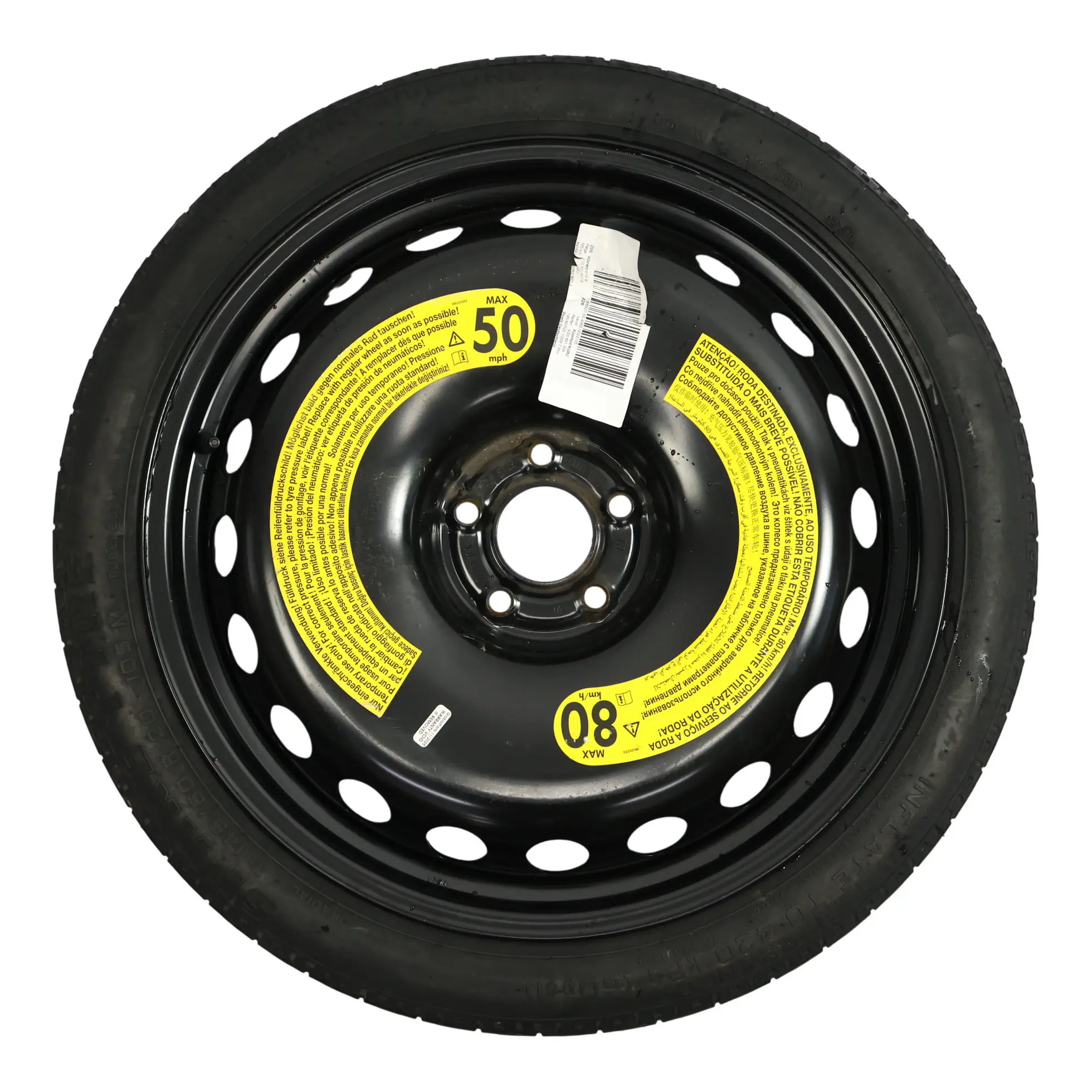 Audi A7 4G Koło Zapasowe Stalowe Pirelli 145/60/R20 41/2.Jx ET22 4GC601027E