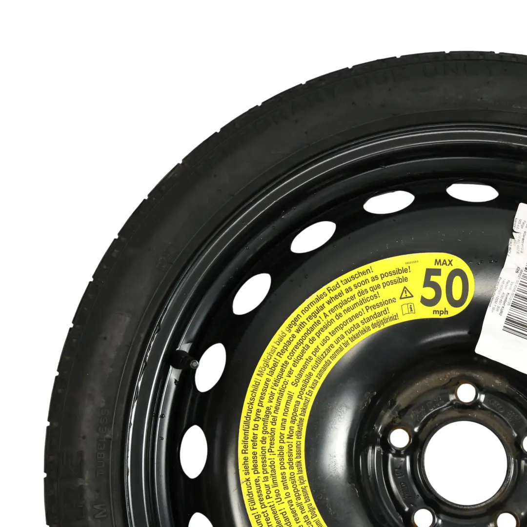 Spare Wheel Steel Tyre Pirelli 145/60/R20 41/2.Jx ET22 4GC601027E to Audi A7 4G with Part number 4G0601027E Audi A7 4G Spare Wheel Steel Tyre Pirelli 145/60/R20 41/2.Jx ET22 4GC601027E - SKU 4G0601027E-2 - Part number 4G0601027E