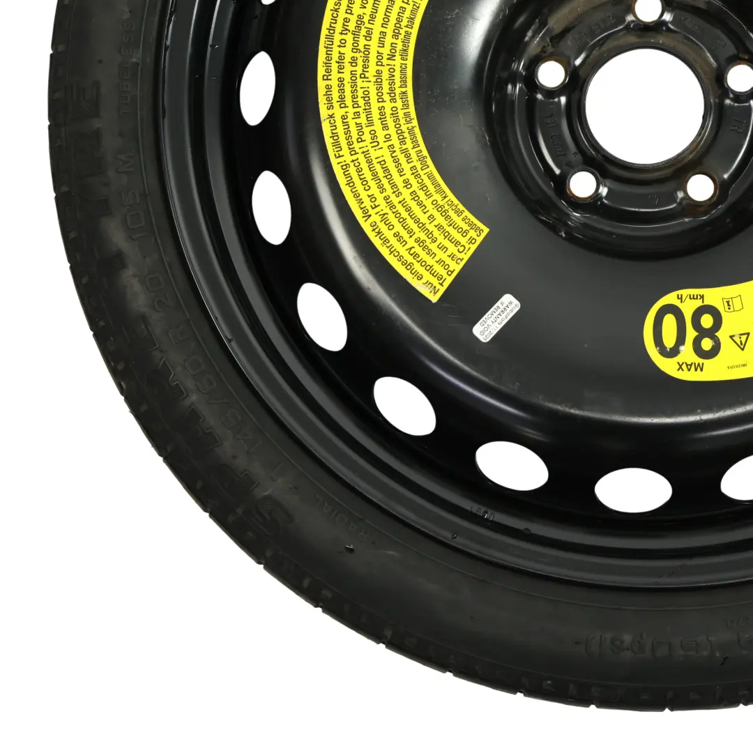 Rueda Acero Neumático Pirelli 145/60/R20 41/2.Jx ET22 4GC601027E para Audi A7 4G con número de pieza 4G0601027E Audi A7 4G Rueda Acero Neumático Pirelli 145/60/R20 41/2.Jx ET22 4GC601027E - SKU 4G0601027E-2 - Número de pieza 4G0601027E