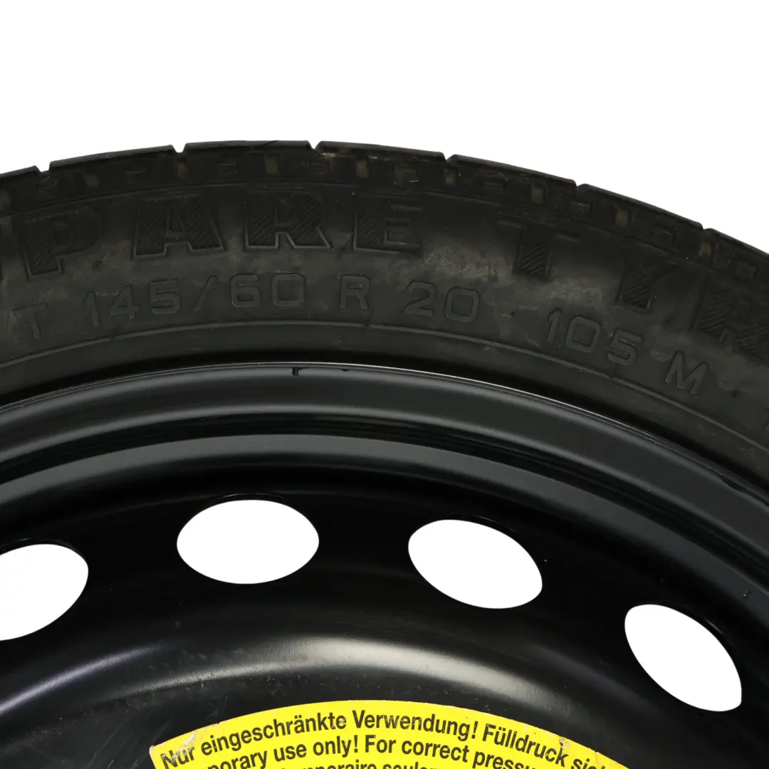 Rueda Acero Neumático Pirelli 145/60/R20 41/2.Jx ET22 4GC601027E para Audi A7 4G con número de pieza 4G0601027E Audi A7 4G Rueda Acero Neumático Pirelli 145/60/R20 41/2.Jx ET22 4GC601027E - SKU 4G0601027E-2 - Número de pieza 4G0601027E