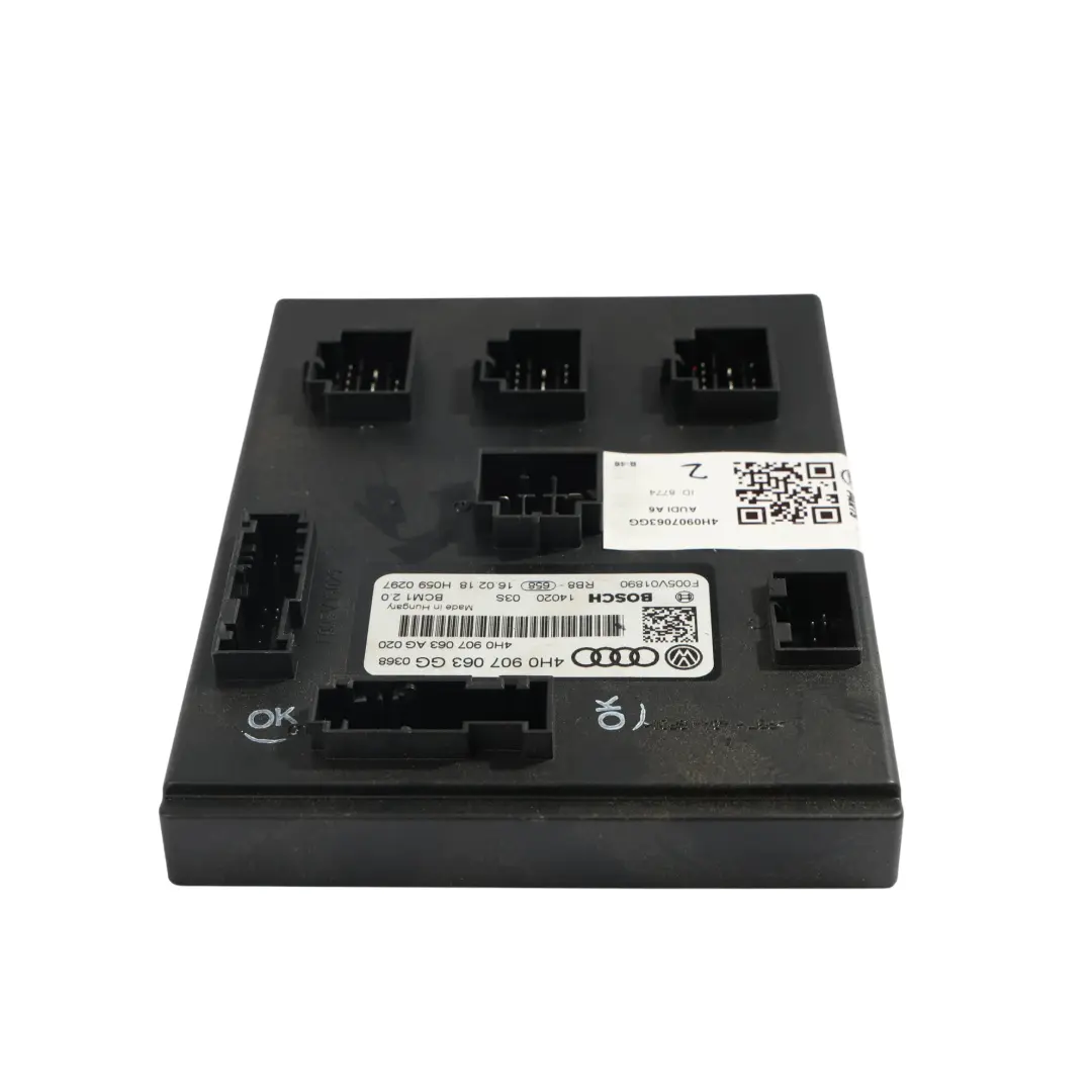 Suministro BCM Unidad Módulo Control Carrocería ECU para Audi A6 C7 A7 4G con número de pieza 4H0907063GG Audi A6 C7 A7 4G Suministro BCM Unidad Módulo Control Carrocería ECU - SKU 4H0907063GG - Número de pieza 4H0907063GG