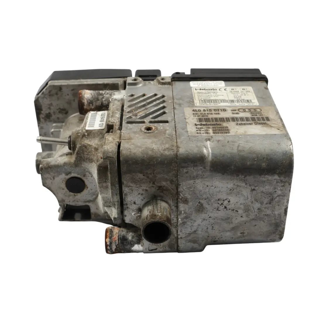 Webasto Precalentador Auxiliar Adicional Diesel para Audi Q7 4L con número de pieza 4L0815071G Audi Q7 4L Webasto Precalentador Auxiliar Adicional Diesel - SKU 4L0815071G - Número de pieza 4L0815071G