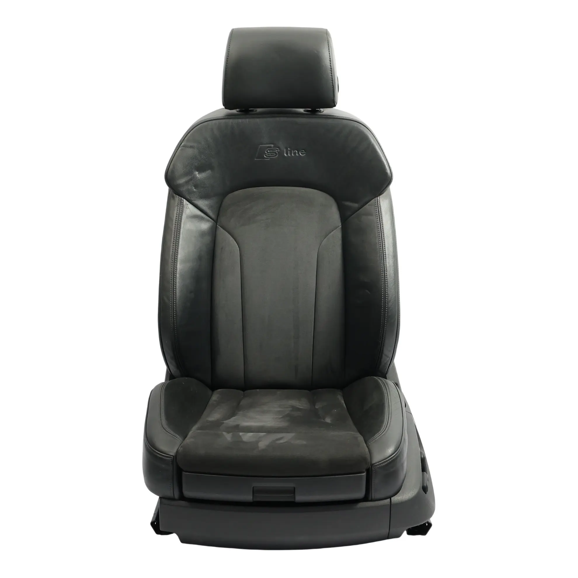 Audi Q7 4L Sitz Vorne Links S-Line Sport Beheizt Leder Alcantara Schwarz