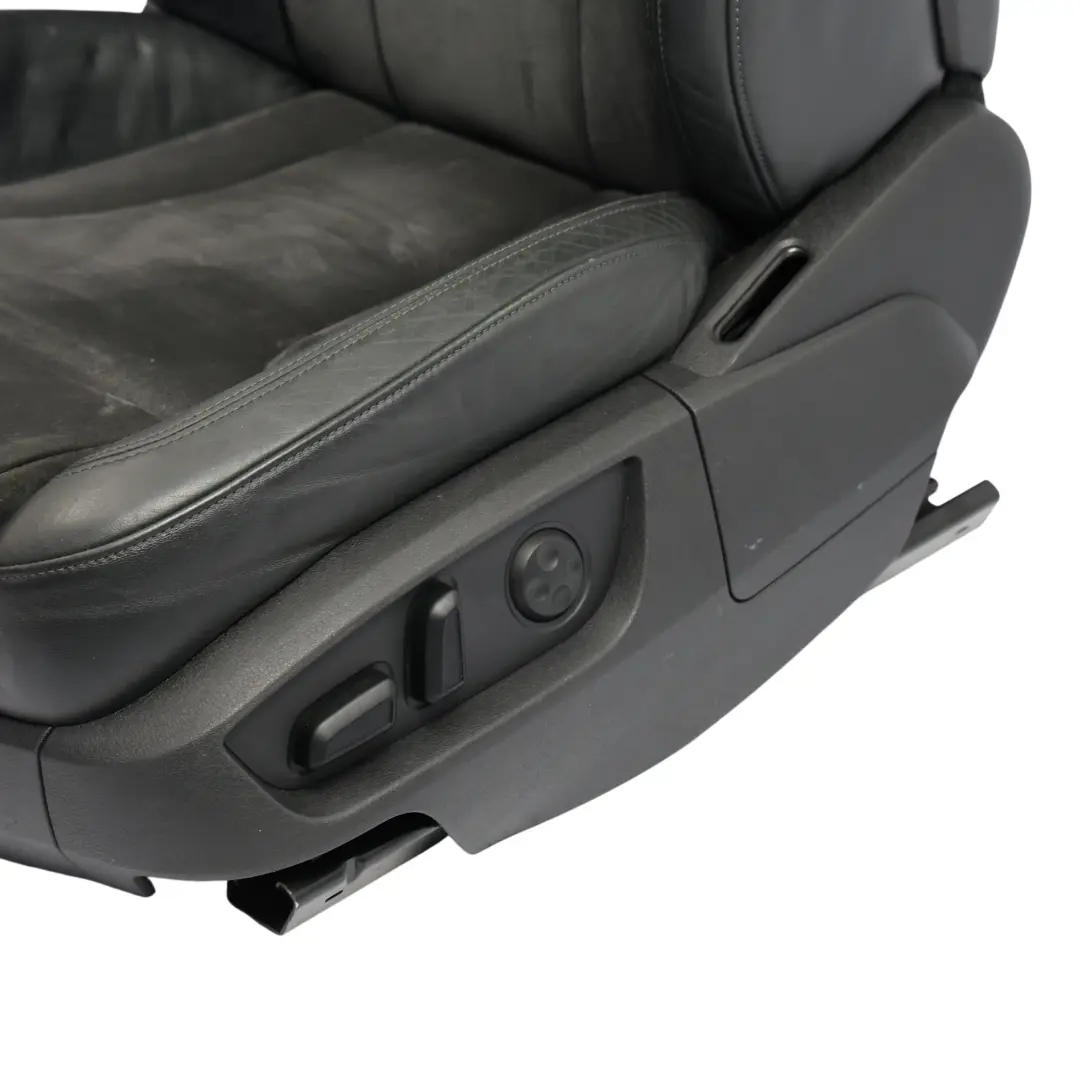 Audi Q7 4L Sitz Vorne Links S-Line Sport Beheizt Leder Alcantara Schwarz - SKU 4L0881805G-1 - Teilenummer 4L0881805G