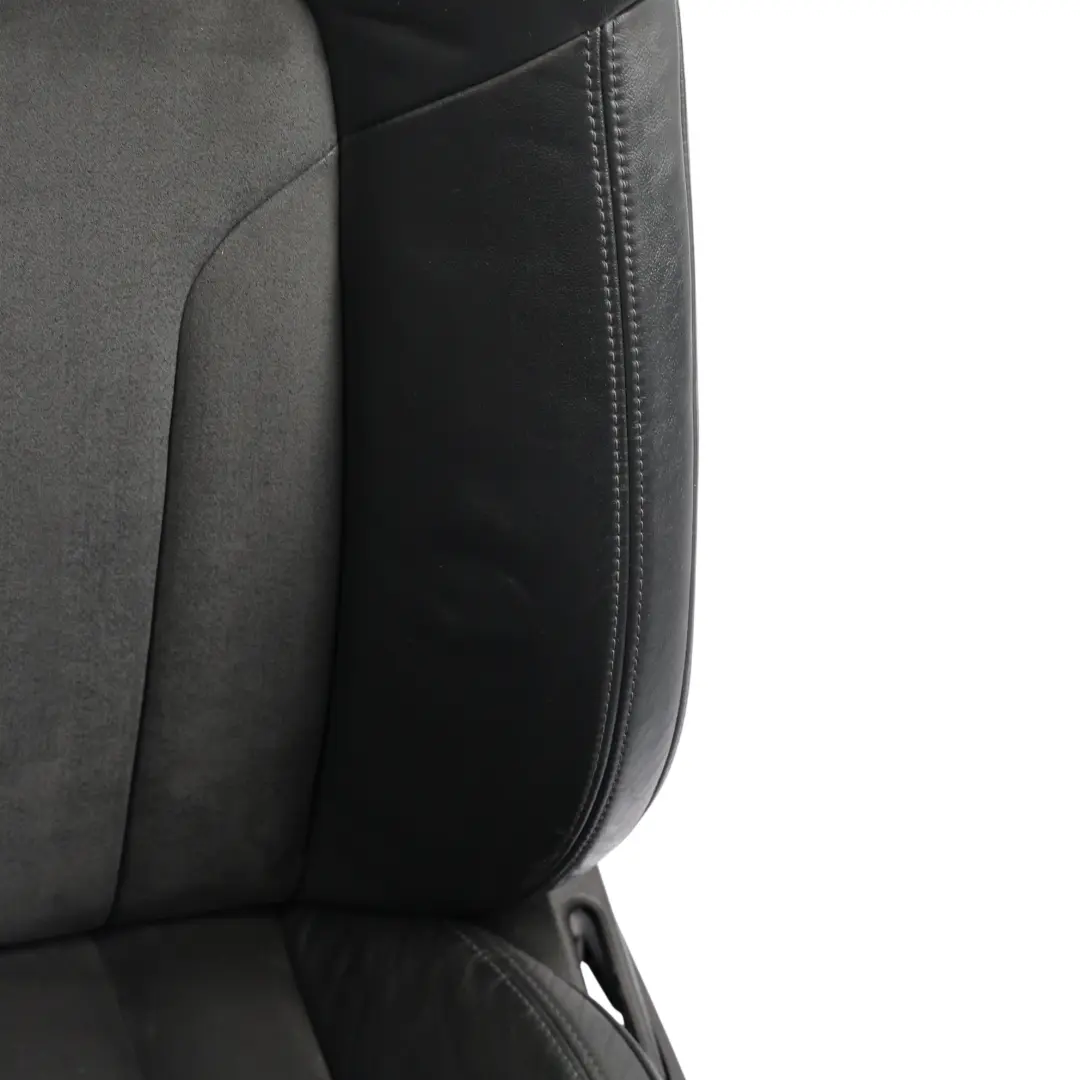 Audi Q7 4L Sitz Vorne Links S-Line Sport Leder Alcantara Schwarz - SKU 4L0881805G-1 - Teilenummer 4L0881805G