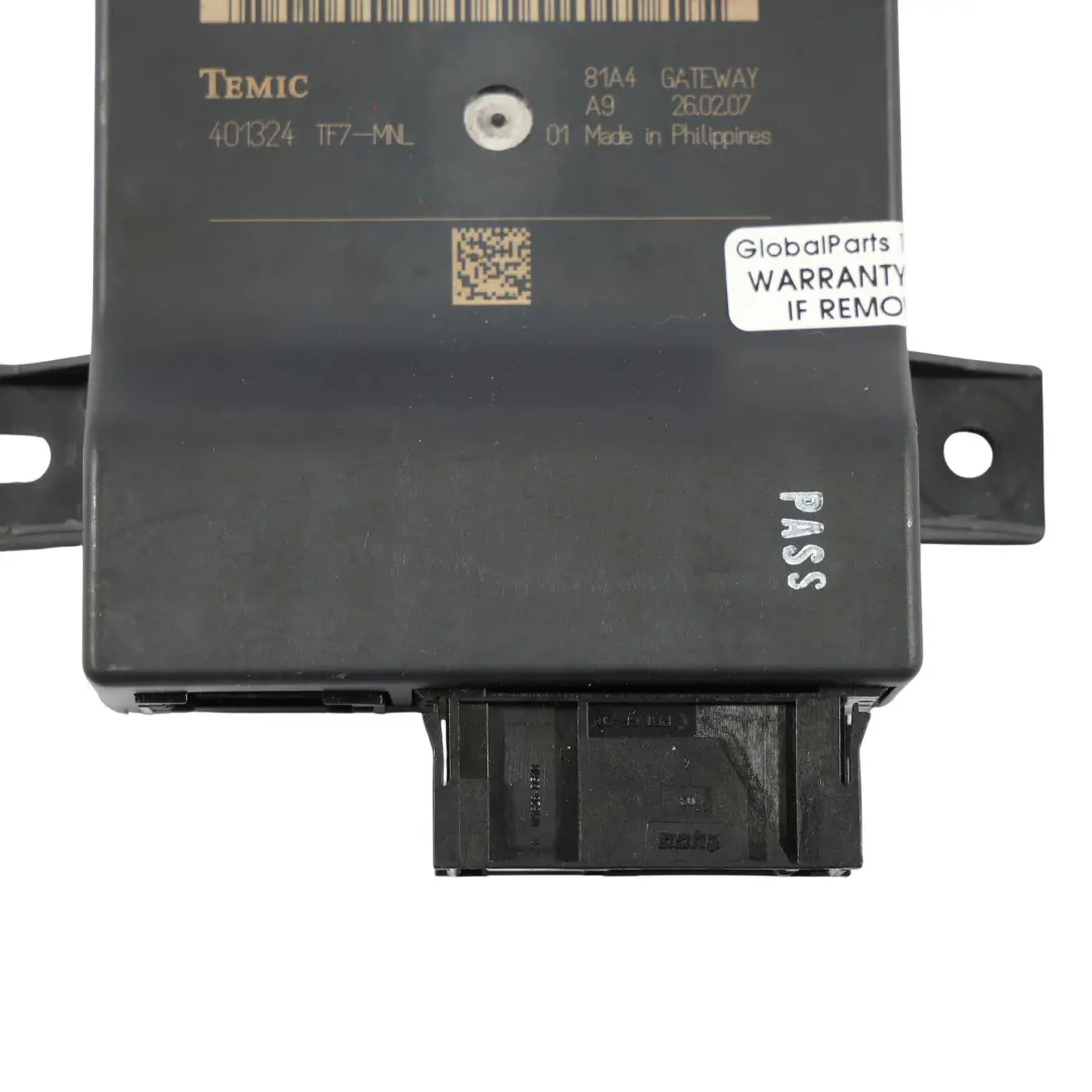 Audi A6 C6 Q7 4L Gateway Module Control Unit 4L0910468 - SKU 4L0907468 - Part number 4L0907468