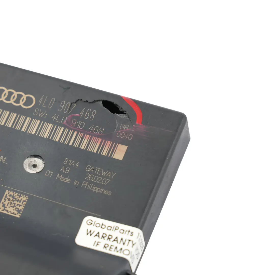 Gateway Módulo Unidad De Control 4L0910468 para Audi A6 C6 Q7 4L con número de pieza 4L0907468 Audi A6 C6 Q7 4L Gateway Módulo Unidad De Control 4L0910468 - SKU 4L0907468 - Número de pieza 4L0907468