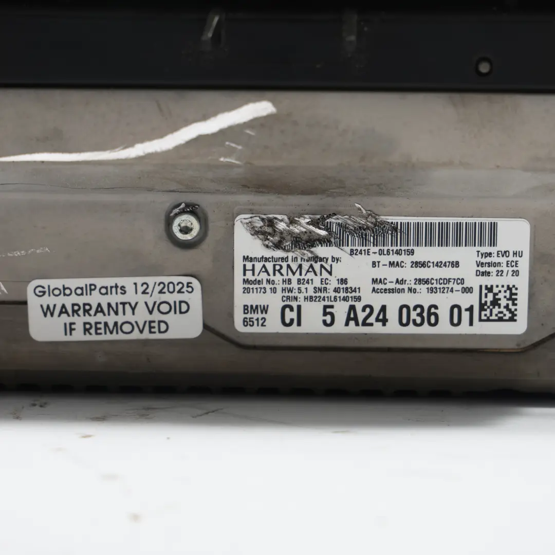 Nawigacja Satelitarna Komputer Sterownik do BMW F20 F21 F30 F31 LCI o numerze 5A24036 BMW F20 F21 F30 F31 LCI Nawigacja Satelitarna Komputer Sterownik - SKU 5A24036-1 - Numer Części 5A24036