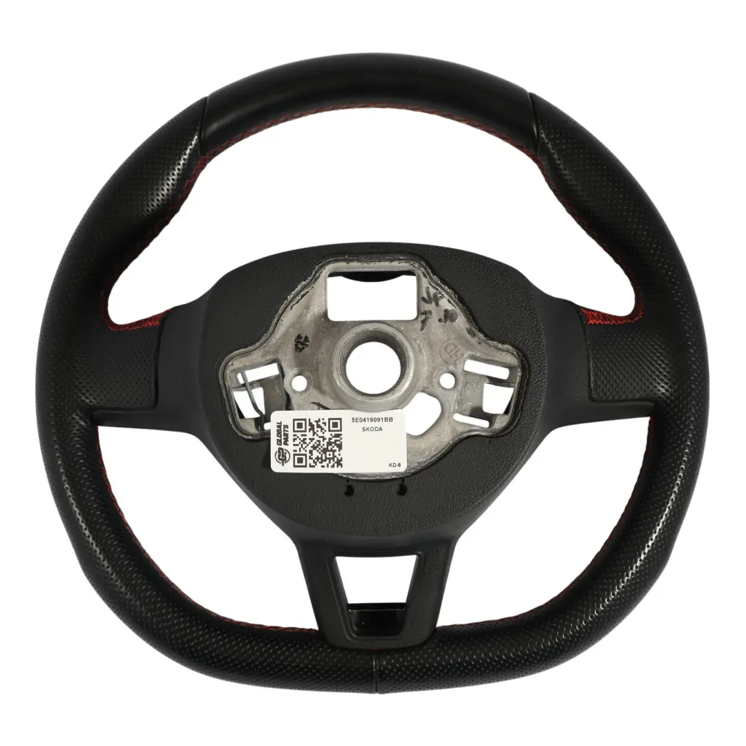 Mk3 5E VRS Volant Cuir Noir Fond Plat pour Skoda Octavia à propos du numéro de pièce 5E0419091BB Skoda Octavia Mk3 5E VRS Volant Cuir Noir Fond Plat - SKU 5E0419091BB - Numéro de pièce 5E0419091BB