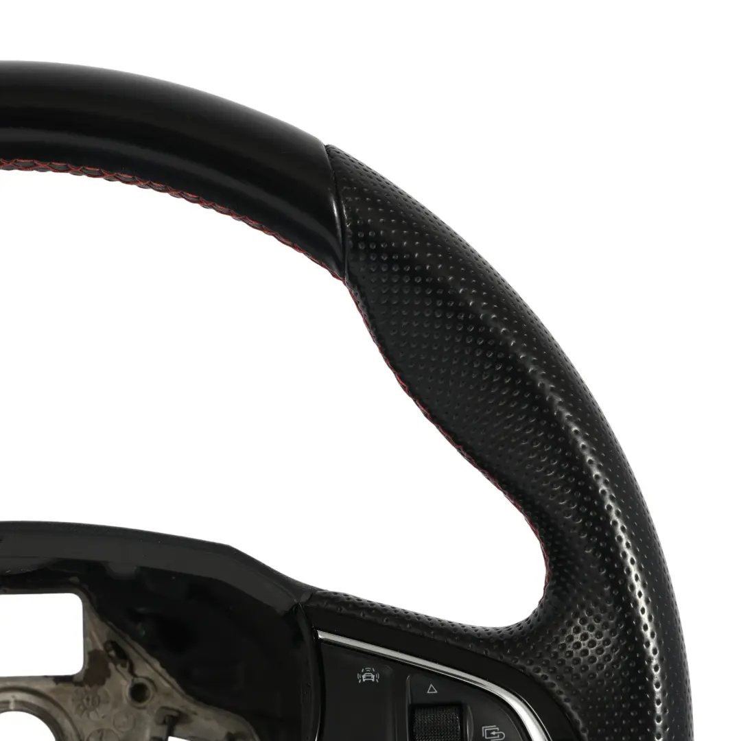 Mk3 5E VRS Steering Wheel Black Leather Flat Bottom to Skoda Octavia with Part number 5E0419091BB Skoda Octavia Mk3 5E VRS Steering Wheel Black Leather Flat Bottom - SKU 5E0419091BB - Part number 5E0419091BB