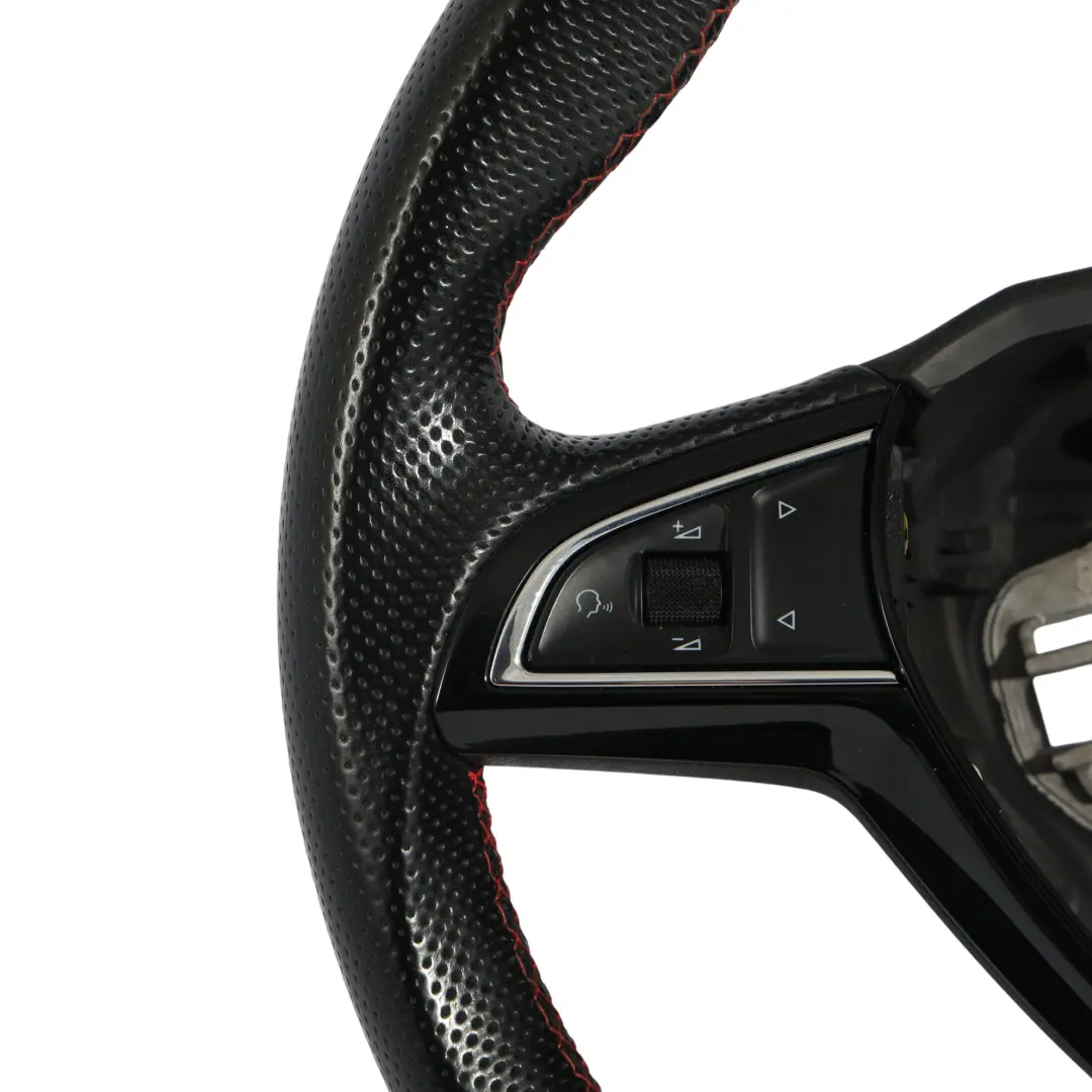 Mk3 5E VRS Volante Cuero Negro Fondo Plano para Skoda Octavia con número de pieza 5E0419091BB Skoda Octavia Mk3 5E VRS Volante Cuero Negro Fondo Plano - SKU 5E0419091BB - Número de pieza 5E0419091BB