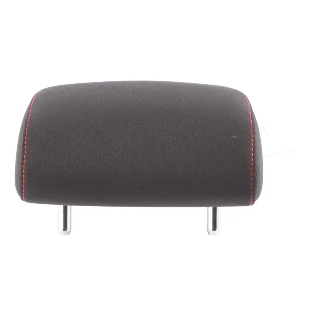 Skoda Octavia 5E Rear Seat Centre Headrest Black Fabric Red Stitching - SKU 5E0885902E - Part number 5E0885902E