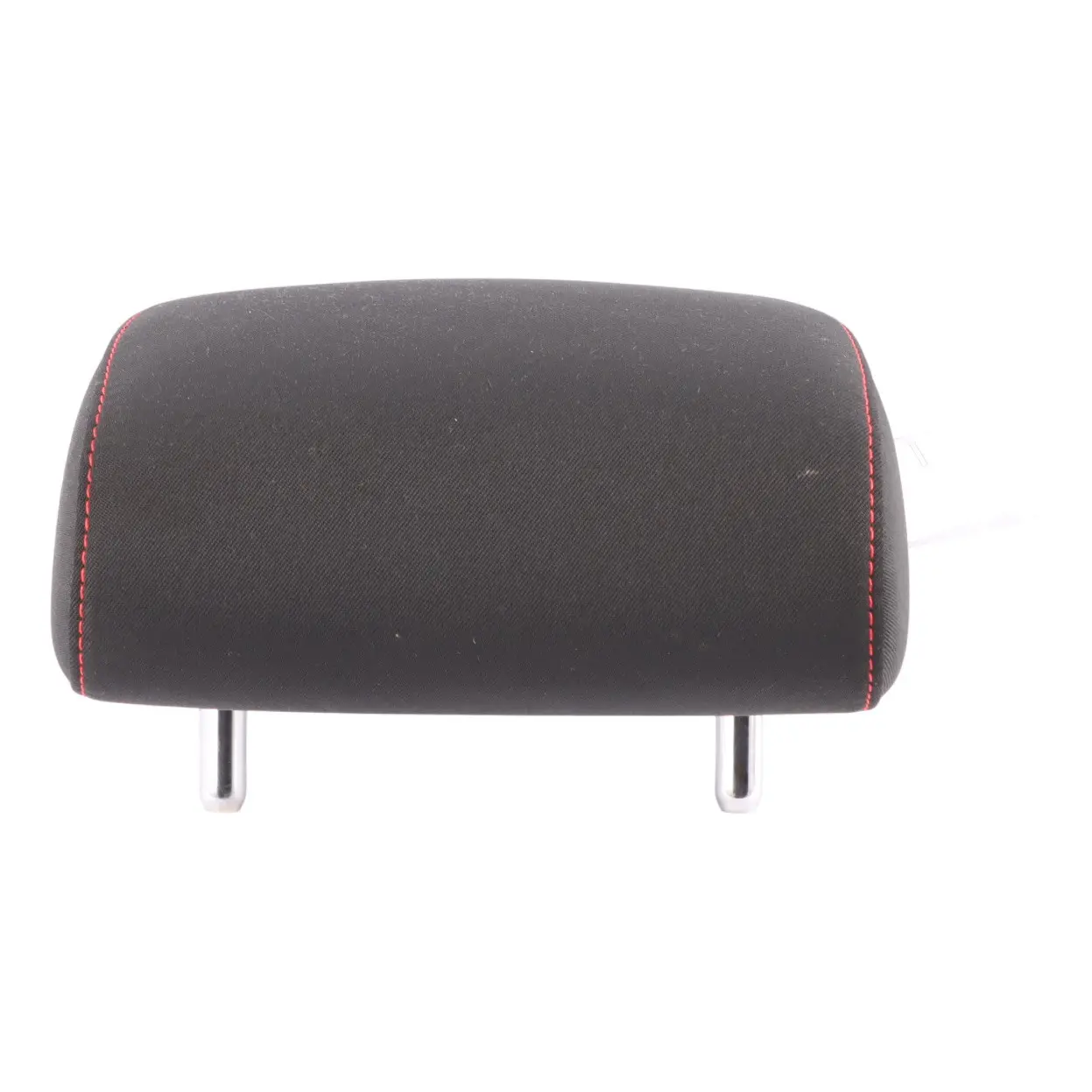 Skoda Octavia 5E Rear Seat Centre Headrest Black Fabric Red Stitching 