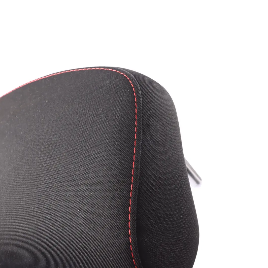 Skoda Octavia 5E Rear Seat Centre Headrest Black Fabric Red Stitching - SKU 5E0885902E - Part number 5E0885902E